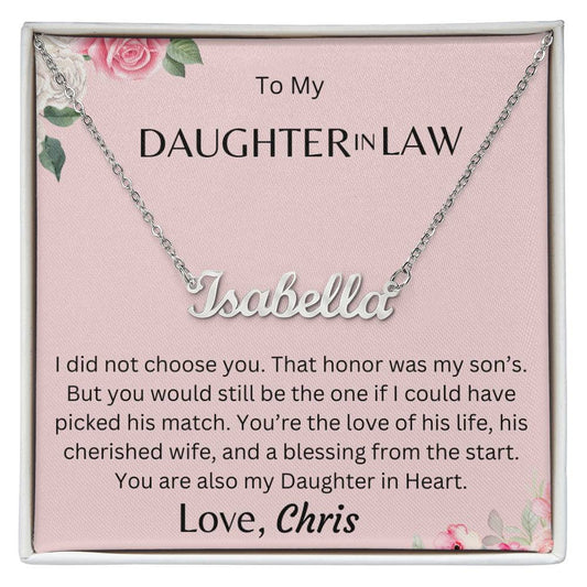 Daughter-In-Law Necklace | Personalized Name Necklace