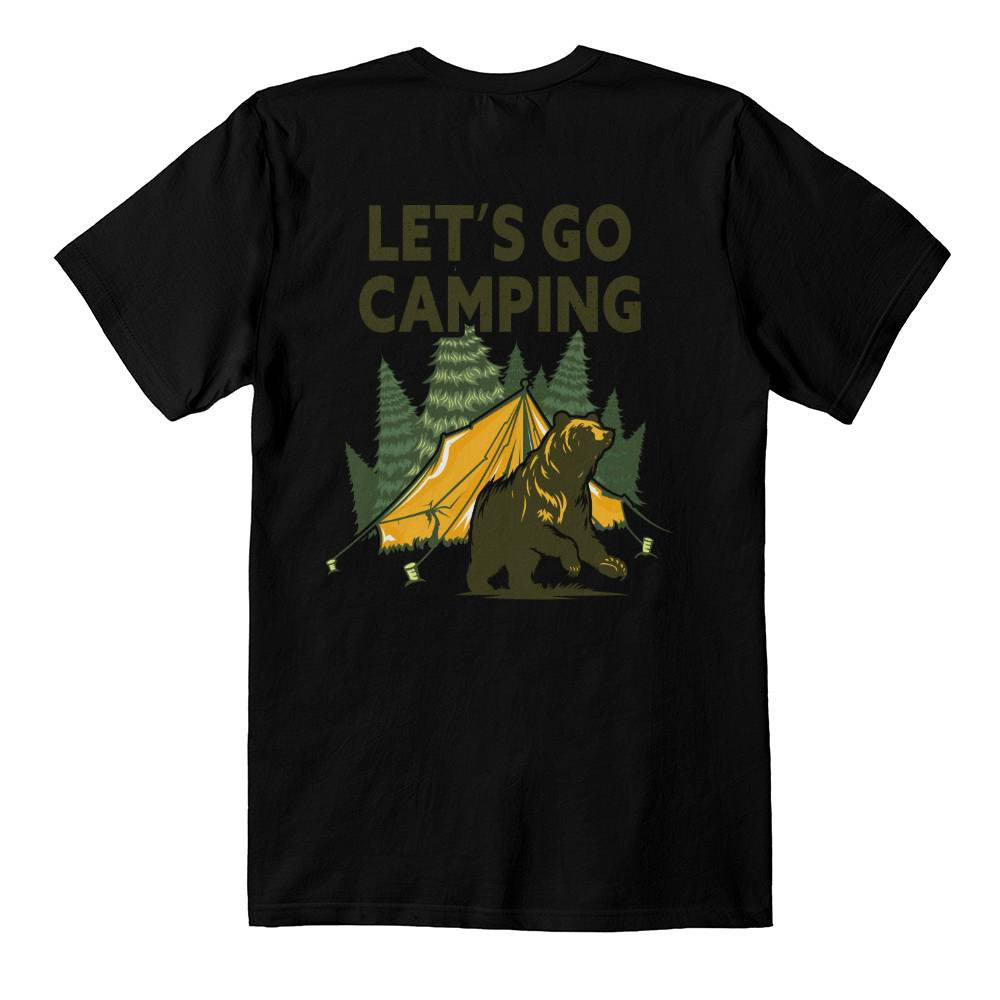 Let's Go Camping Unisex T-Shirt Back Print