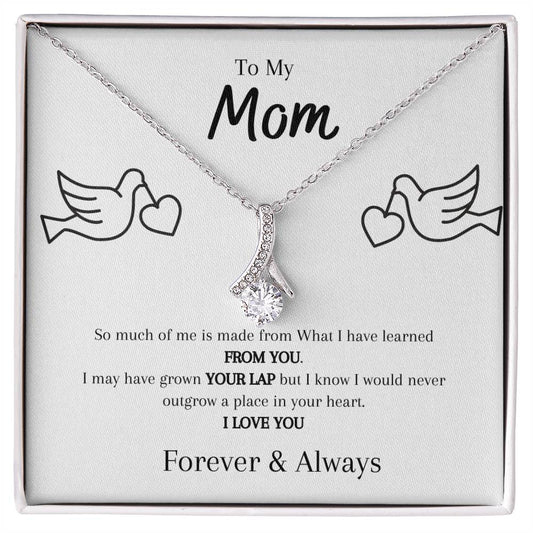 To Mom Forever and Always | Mother's Day Gift | Birthday Gifts | Alluring Beauty necklace