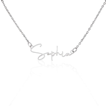 Signature Name Necklace (No Message Card) | Anniversary Celebrations | Birthdays | Valentine’s Day | Mother’s Day | Weddings | Graduations | Holiday Gifts | Just Because | Thank You Gifts