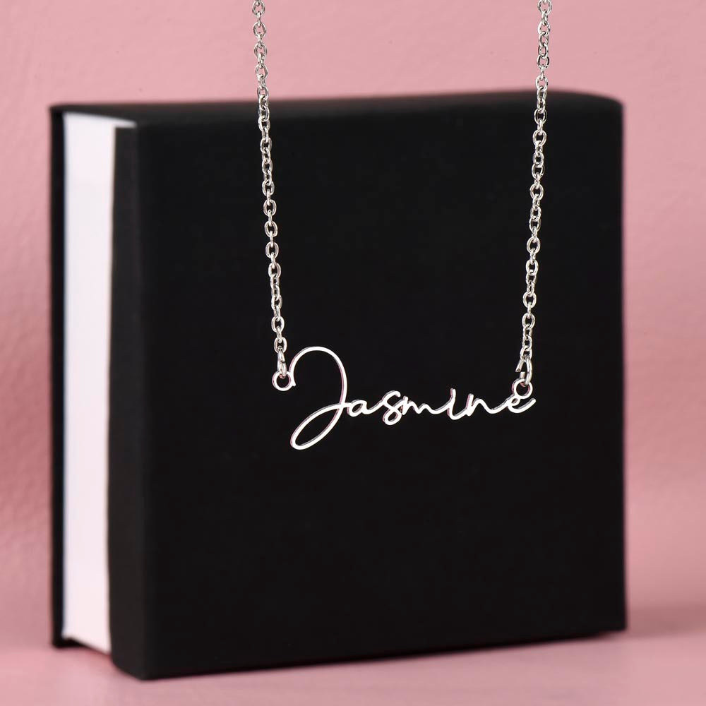 Signature Name Necklace (No Message Card) | Anniversary Celebrations | Birthdays | Valentine’s Day | Mother’s Day | Weddings | Graduations | Holiday Gifts | Just Because | Thank You Gifts