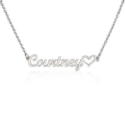 Name Necklace + Heart (No Message Card) | Anniversarys | Birthdays | Valentine’s Day | Mother’s Day | Weddings | Graduations | Holiday Gifts | Just Because | Thank You Gifts | Milestone Celebrations