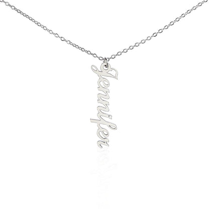 Vertical Name Necklace (No Message Card) | Anniversary Celebrations | Birthdays | Valentine’s Day | Mother’s Day | Weddings | Graduations | Holiday Gifts | Just Because | Thank You Gifts