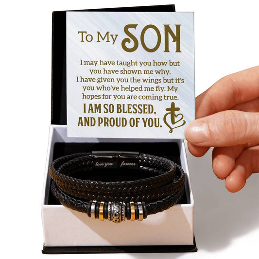 To My Son | Birthday | Anniversary | Love You Forever Bracelet | So Blessed | Thinking of You